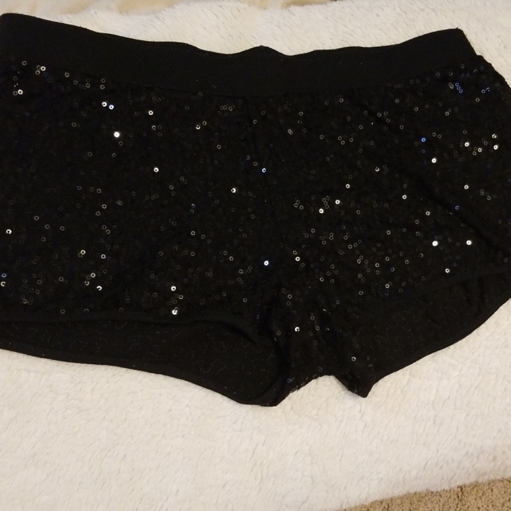 sequin shorts, small
